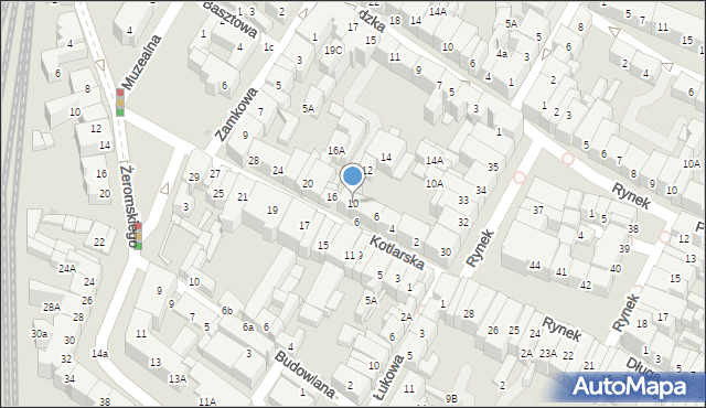 Świdnica, Kotlarska, 10, mapa Świdnicy