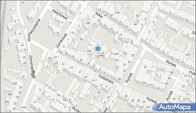 Świdnica, Kotlarska, 12, mapa Świdnicy