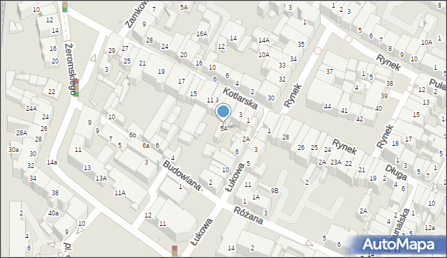 Świdnica, Kotlarska, 5A, mapa Świdnicy