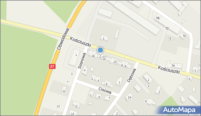 Świdnica, Kościuszki Tadeusza, gen., 16, mapa Świdnicy
