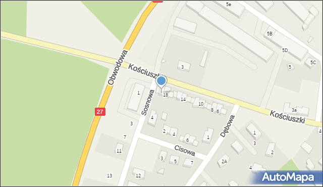 Świdnica, Kościuszki Tadeusza, gen., 20, mapa Świdnicy