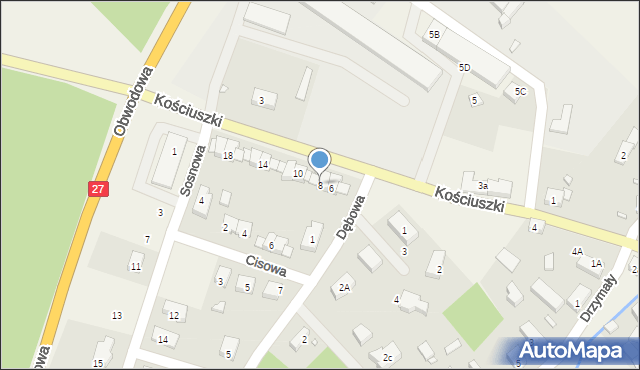 Świdnica, Kościuszki Tadeusza, gen., 8, mapa Świdnicy