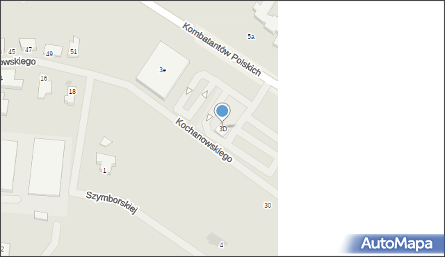 Świdwin, Kombatantów Polskich, 3D, mapa Świdwin