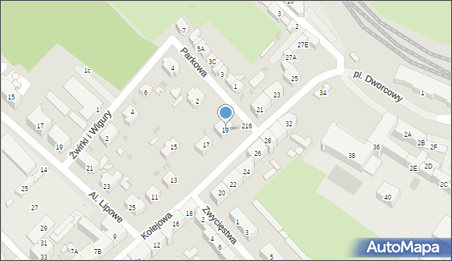 Świebodzice, Kolejowa, 19, mapa Świebodzice