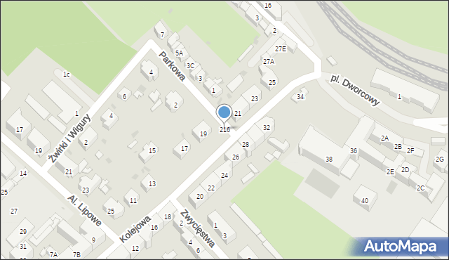 Świebodzice, Kolejowa, 216, mapa Świebodzice