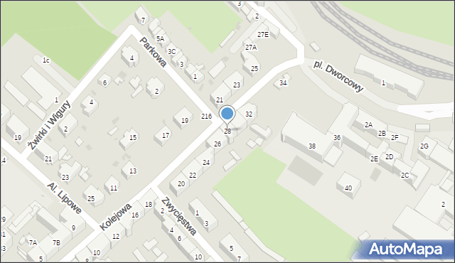 Świebodzice, Kolejowa, 28, mapa Świebodzice