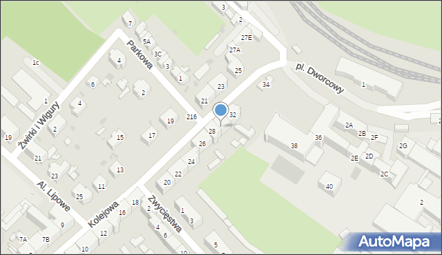 Świebodzice, Kolejowa, 30, mapa Świebodzice