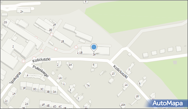 Świebodzice, Kościuszki Tadeusza, gen., 1a, mapa Świebodzice