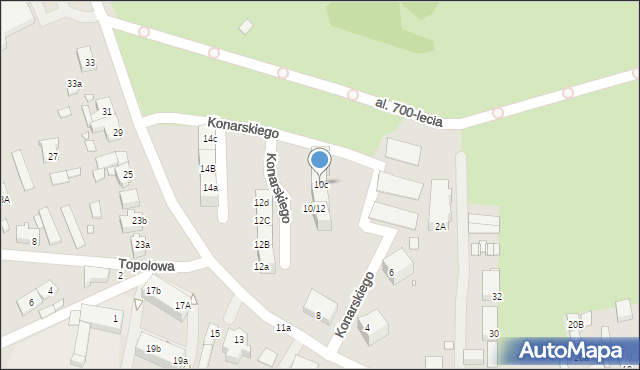 Świebodzin, Konarskiego, 10c, mapa Świebodzin