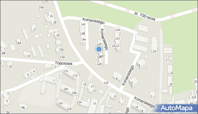 Świebodzin, Konarskiego, 12B, mapa Świebodzin