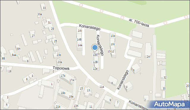 Świebodzin, Konarskiego, 12C, mapa Świebodzin