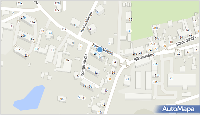 Świebodzin, Konarskiego, 1a, mapa Świebodzin