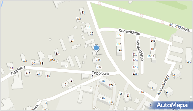 Świebodzin, Konarskiego, 23c, mapa Świebodzin