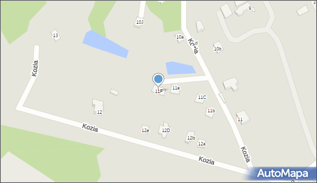 Świebodzin, Kozia, 11F, mapa Świebodzin