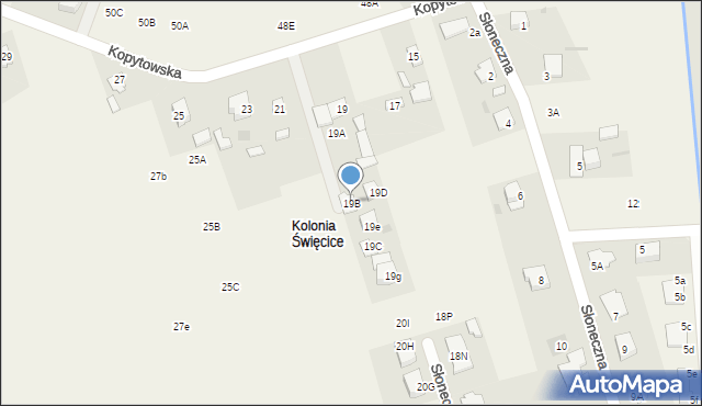 Święcice, Kopytowska, 19B, mapa Święcice