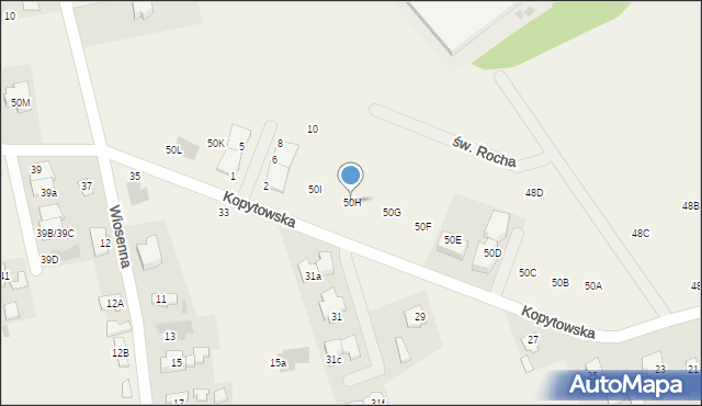 Święcice, Kopytowska, 50H, mapa Święcice