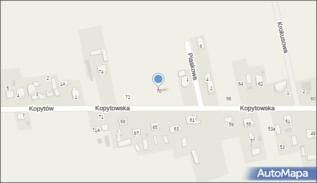 Święcice, Kopytowska, 70, mapa Święcice