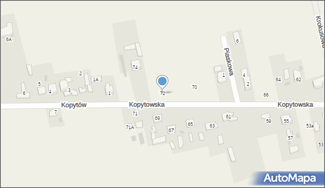 Święcice, Kopytowska, 72, mapa Święcice