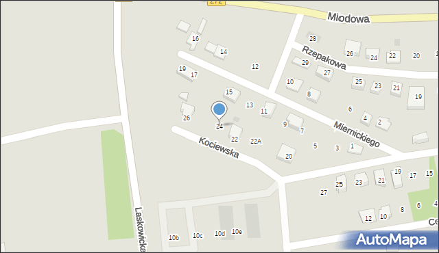 Świecie, Kociewska, 24, mapa Świecie