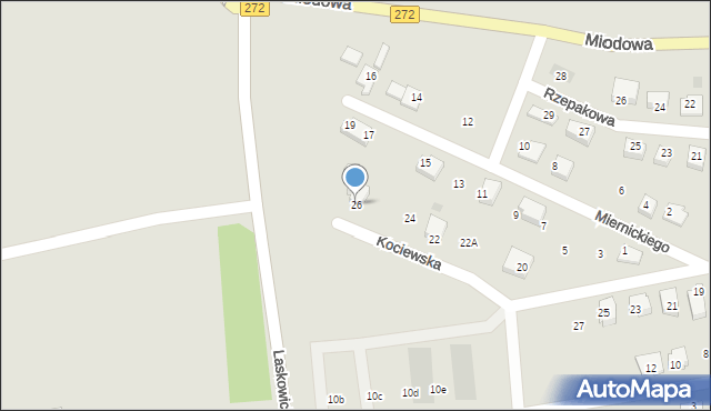 Świecie, Kociewska, 26, mapa Świecie