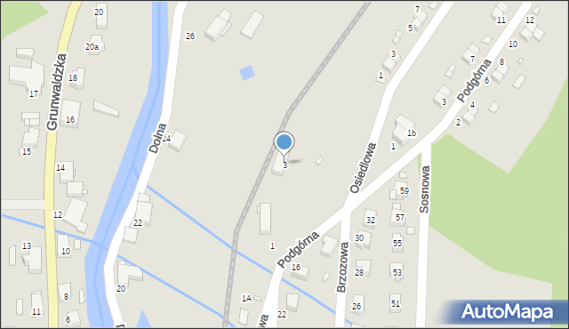 Świeradów-Zdrój, Kolejowa, 3, mapa Świeradów-Zdrój