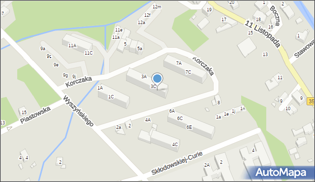 Świeradów-Zdrój, Korczaka Janusza, 3D, mapa Świeradów-Zdrój