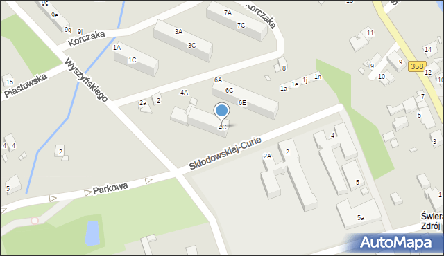 Świeradów-Zdrój, Korczaka Janusza, 4C, mapa Świeradów-Zdrój