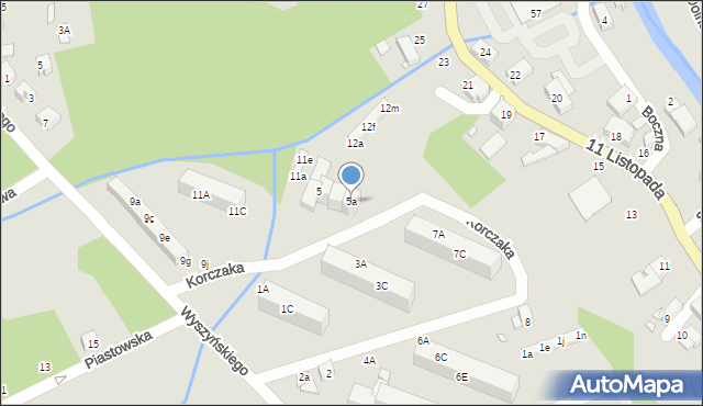 Świeradów-Zdrój, Korczaka Janusza, 5a, mapa Świeradów-Zdrój