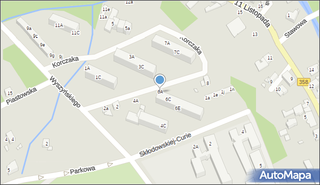 Świeradów-Zdrój, Korczaka Janusza, 6A, mapa Świeradów-Zdrój