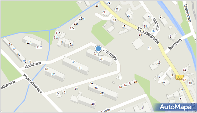 Świeradów-Zdrój, Korczaka Janusza, 7B, mapa Świeradów-Zdrój