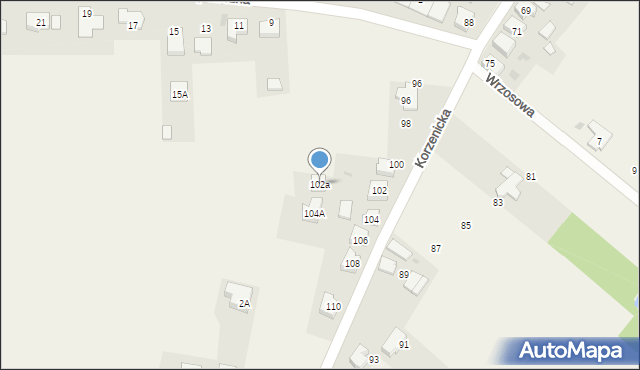Świerczyniec, Korzenicka, 102a, mapa Świerczyniec