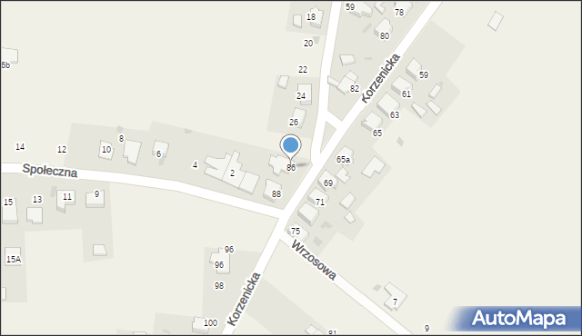 Świerczyniec, Korzenicka, 86, mapa Świerczyniec