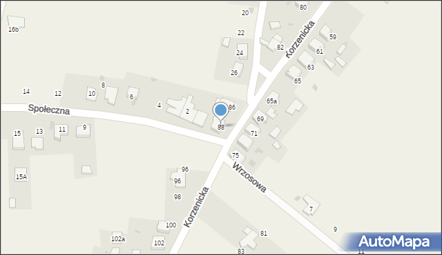 Świerczyniec, Korzenicka, 88, mapa Świerczyniec