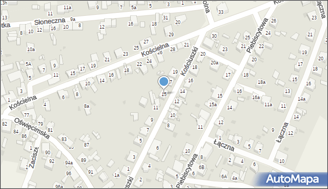 Świerklaniec, Kościuszki Tadeusza, gen., 15, mapa Świerklaniec