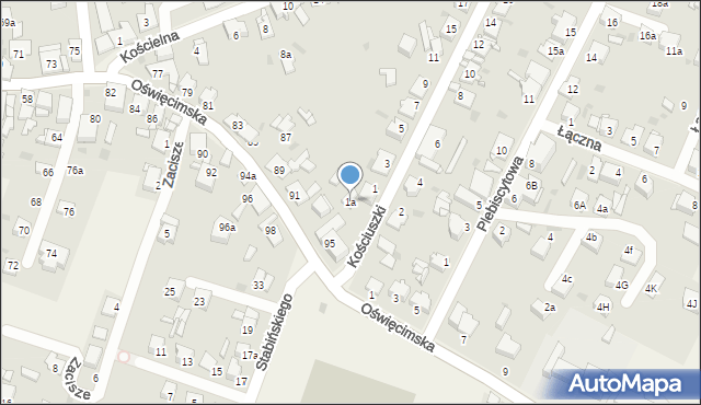 Świerklaniec, Kościuszki Tadeusza, gen., 1a, mapa Świerklaniec