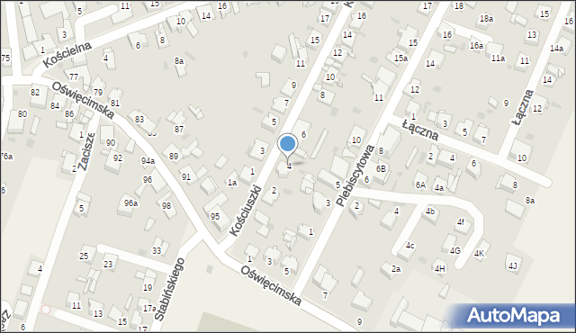 Świerklaniec, Kościuszki Tadeusza, gen., 4, mapa Świerklaniec