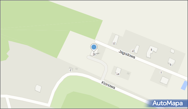 Świerkocin, Kokosowa, 1b, mapa Świerkocin