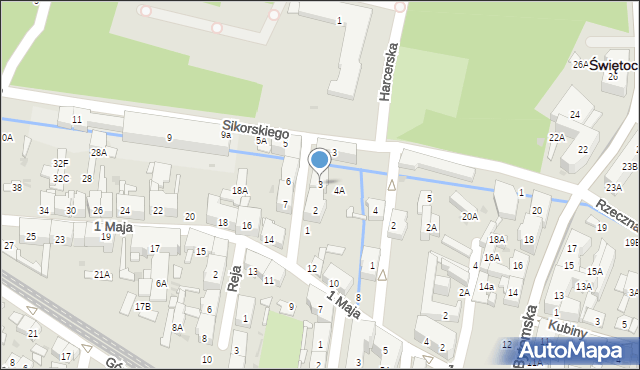 Świętochłowice, Kochanowskiego Jana, 3, mapa Świętochłowice