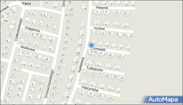 Świętochłowice, Konwalii, 2, mapa Świętochłowice