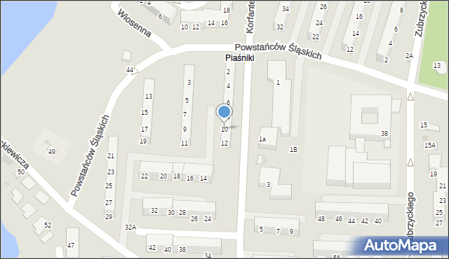 Świętochłowice, Korfantego Wojciecha, 10, mapa Świętochłowice