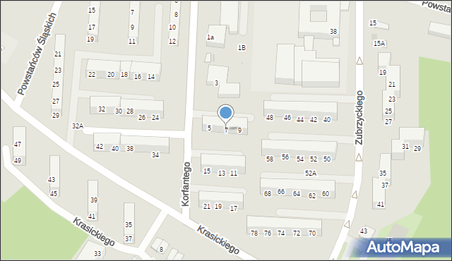 Świętochłowice, Korfantego Wojciecha, 7, mapa Świętochłowice