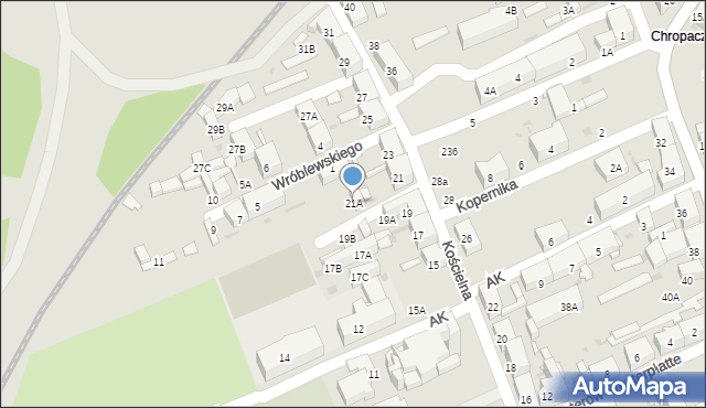 Świętochłowice, Kościelna, 21A, mapa Świętochłowice