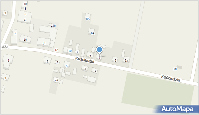 Świnice Warckie, Kościuszki Tadeusza, gen., 4, mapa Świnice Warckie