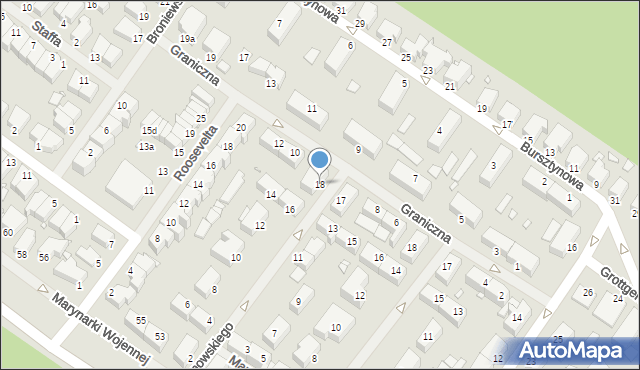 Świnoujście, Kochanowskiego Jana, 18, mapa Świnoujście