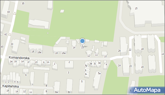 Świnoujście, Komandorska, 13, mapa Świnoujście