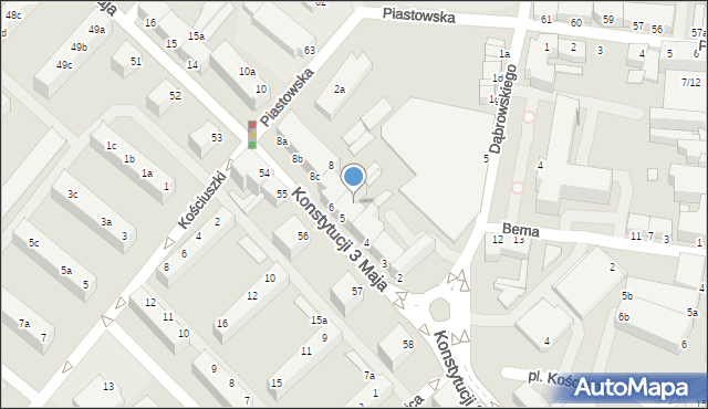 Świnoujście, Konstytucji 3 Maja, 5a, mapa Świnoujście