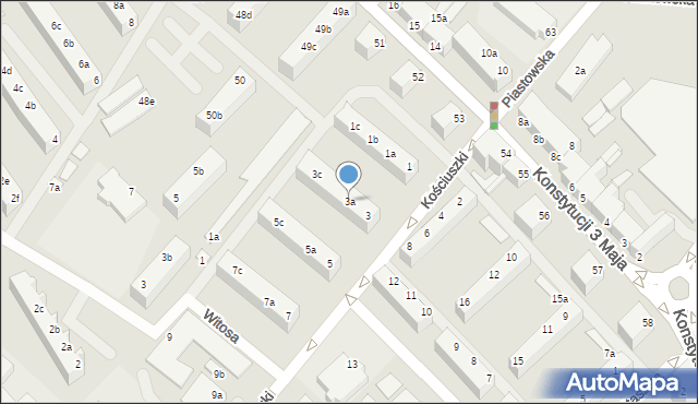 Świnoujście, Kościuszki Tadeusza, gen., 3a, mapa Świnoujście