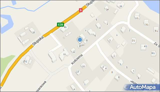 Sycewice, Kościelna, 10, mapa Sycewice