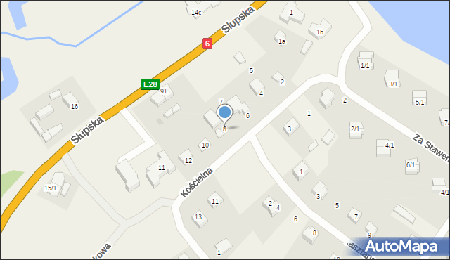 Sycewice, Kościelna, 8, mapa Sycewice