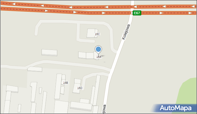 Syców, Kolejowa, 16A, mapa Syców